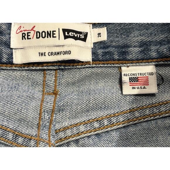 RE/DONE x Levi's The Crawford 28 Medium Blue Mid Rise Reworked Button Fly 31x31 - Picture 4 of 11
